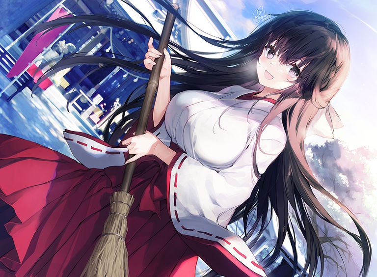 P站美图分享-「巫女」特辑
