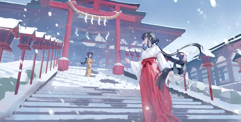 P站美图分享-「巫女」特辑