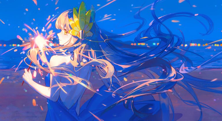 P站美图分享-「手持烟花」特辑